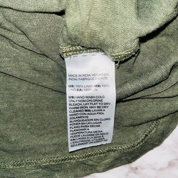 Chico's | Sleeveless Linen Utility Tank Top | Green | Womens | 1/M - Picture 5 of 6